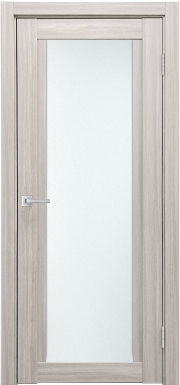 Фото Межкомнатная дверь Легенда К-11 тон Белая лиственница Остекление Сатинат белое